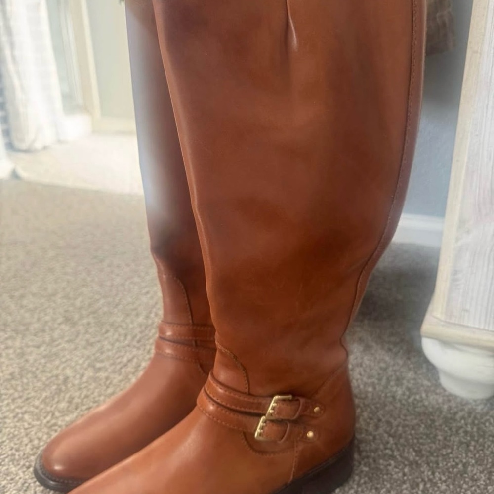 Cole Haan Tan Over the Knee Boots